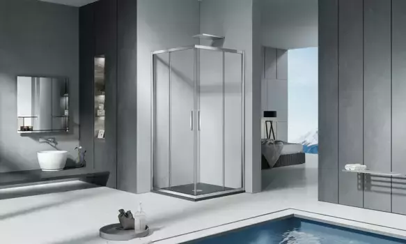 Душевой уголок Good Door Cofe 80x80 CR-80-C-CH без поддона, стекло прозрачное, профиль хром