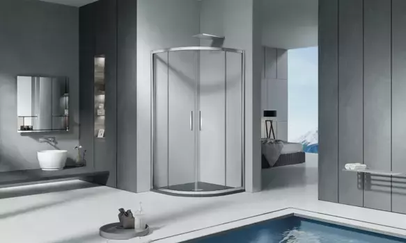 Душевой уголок Good Door Cofe 90x90 R-90-C-CH без поддона, стекло прозрачное, профиль хром