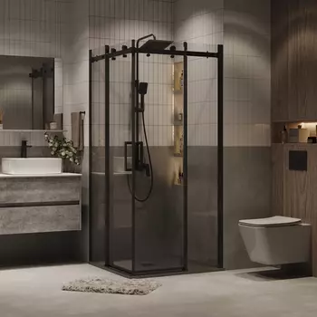 Душевой уголок Grossman Classic 100x100 300.K33.04.1010.21.00 без поддона, стекло прозрачное, профиль черный матовый