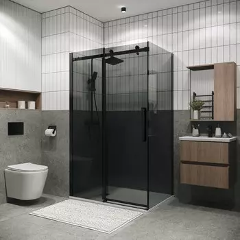 Душевой уголок Grossman Classic 110x80 120.K33.04.1180.21.10 без поддона, стекло тонированное, профиль черный матовый