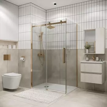 Душевой уголок Grossman Classic 120x90 120.K33.04.1290.32.00 без поддона, стекло прозрачное, профиль золото