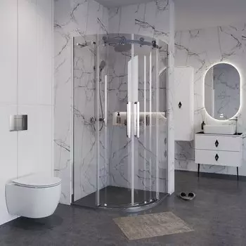 Душевой уголок Grossman Classic 90x90 301.K33.04.9090.10.00 без поддона, стекло прозрачное, профиль хром