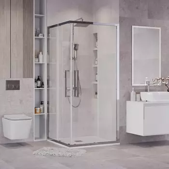 Душевой уголок Grossman Cosmo 100x100 300.K33.02.1010.10.00 без поддона, стекло прозрачное, профиль хром