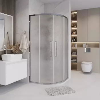 Душевой уголок Grossman Cosmo 100x100 301.K33.02.1010.10.02 без поддона, стекло шиншилла, профиль хром