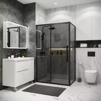 Душевой уголок Grossman Cosmo 120x90 120.K33.02.1290.21.10 без поддона, стекло тонированное, профиль черный матовый