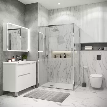 Душевой уголок Grossman Cosmo 130х100 120.K33.02.1310.10.00 стекло прозрачное, профиль хром