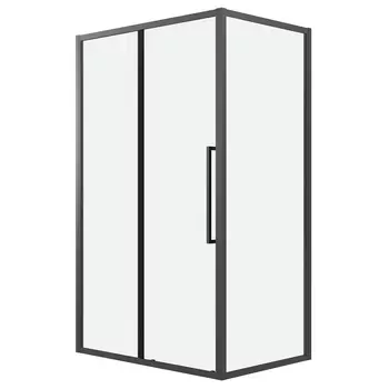 Душевой уголок Grossman Cosmo 140x80 120.K33.02.1480.21.00 без поддона, стекло прозрачное, профиль черный матовый