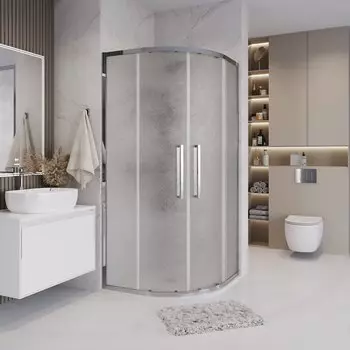 Душевой уголок Grossman Cosmo 80x80 301.K33.02.8080.10.02 без поддона, стекло шиншилла, профиль хром