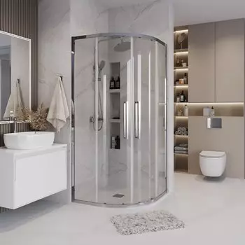 Душевой уголок Grossman Cosmo 80x80 301.K33.02.8080.10.00 без поддона, стекло прозрачное, профиль хром