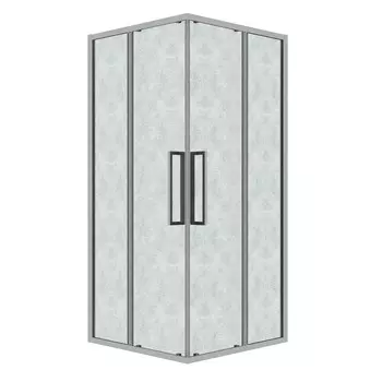 Душевой уголок Grossman Cosmo 90x90 300.K33.02.9090.10.02 без поддона, стекло шиншилла, профиль хром