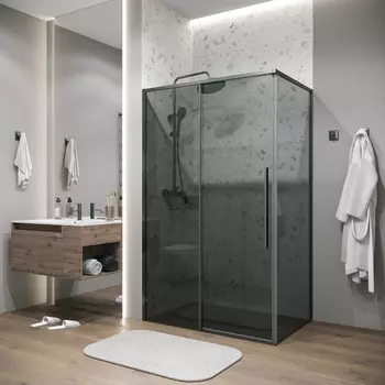 Душевой уголок Grossman Galaxy 100х100 120.K33.01.1010.42.10 стекло тонированное, профиль графит сатин