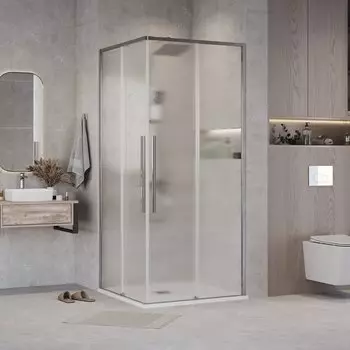 Душевой уголок Grossman Galaxy 100x100 300.K33.01.1010.10.02 без поддона, стекло шиншилла, профиль хром