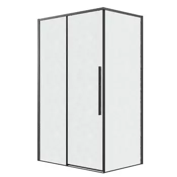 Душевой уголок Grossman Galaxy 100x80 120.K33.01.1080.21.02 без поддона, стекло шиншилла, профиль черный матовый