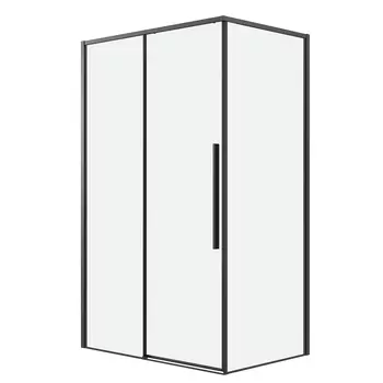 Душевой уголок Grossman Galaxy 100x80 120.K33.01.1080.21.00 без поддона, стекло прозрачное, профиль черный матовый
