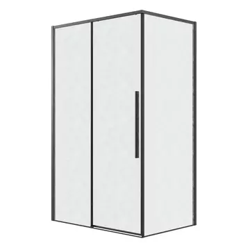 Душевой уголок Grossman Galaxy 100x90 120.K33.01.1090.21.02 без поддона, стекло шиншилла, профиль черный матовый