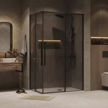 Душевой уголок Grossman Galaxy 110x70 300.K33.01.1170.21.10 без поддона, стекло тонированное, профиль черный матовый