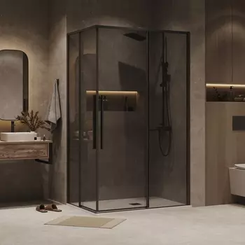 Душевой уголок Grossman Galaxy 110x90 300.K33.01.1190.21.10 без поддона, стекло тонированное, профиль черный матовый