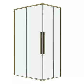 Душевой уголок Grossman Galaxy 120x70 300.K33.01.1270.32.00 без поддона, стекло прозрачное, профиль золото сатин