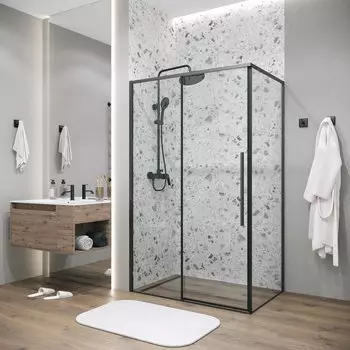 Душевой уголок Grossman Galaxy 120x80 120.K33.01.1280.21.00 без поддона, стекло прозрачное, профиль черный матовый