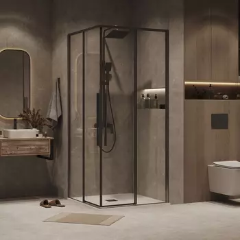 Душевой уголок Grossman Galaxy 80x80 300.K33.01.8080.42.00 без поддона, стекло прозрачное, профиль графит