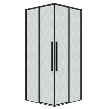 Душевой уголок Grossman Galaxy 80x80 300.K33.01.8080.21.02 без поддона, стекло шиншилла, профиль черный матовый