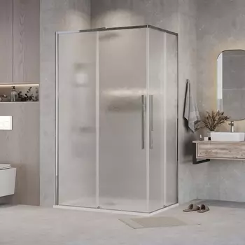 Душевой уголок Grossman Galaxy 90х100 300.K33.01.90R10L.10.02 стекло шиншилла, профиль хром
