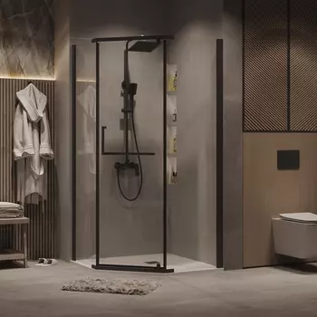 Душевой уголок Grossman Pragma 100x100 302.K33.03.1010.21.00 без поддона, стекло прозрачное, профиль черный матовый