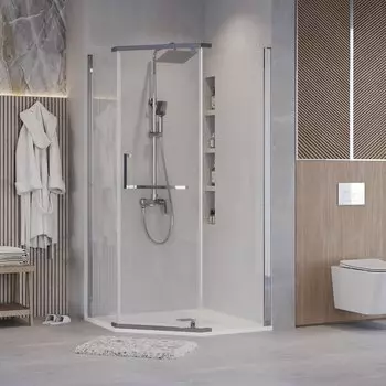 Душевой уголок Grossman Pragma 100x100 302.K33.03.1010.10.00 без поддона, стекло прозрачное, профиль хром