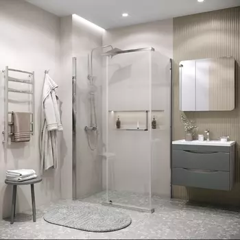 Душевой уголок Grossman Pragma 100x80 120.K33.03.1080.10.00 без поддона, стекло прозрачное, профиль хром