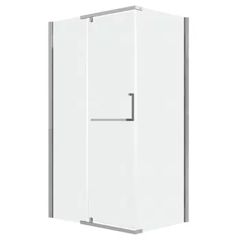 Душевой уголок Grossman Pragma 100x90 120.K33.03.1090.10.02 без поддона, стекло шиншилла, профиль хром