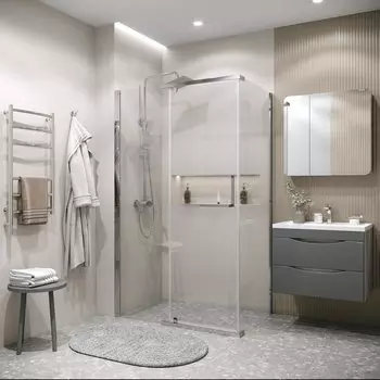 Душевой уголок Grossman Pragma 110x80 120.K33.03.1180.10.00 без поддона, стекло прозрачное, профиль хром