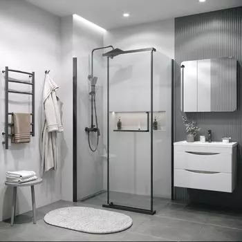 Душевой уголок Grossman Pragma 110x80 120.K33.03.1180.42.00 без поддона, стекло прозрачное, профиль графит