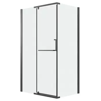 Душевой уголок Grossman Pragma 120x90 120.K33.03.1290.21.02 без поддона, стекло шиншилла, профиль черный матовый
