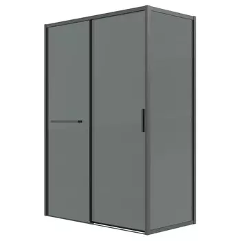 Душевой уголок Grossman Style 110x70 120.K33.05.1170.21.10 без поддона, стекло тонированное, профиль черный матовый