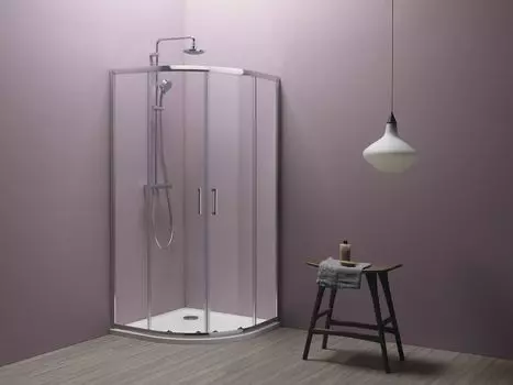 Душевой уголок Kolpa-San Eco Quat TKP 80x80 стекло прозрачное, профиль хром