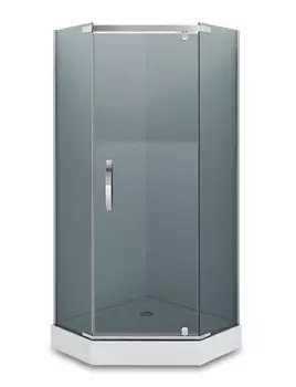 Душевой уголок Loranto 100x100 Neo CS-22112-100 стекло тонированное, профиль серебро