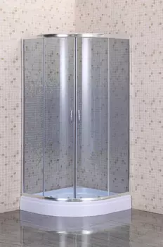 Душевой уголок Loranto 90x90 CS-8015GB 90 стекло мозаика, профиль хром, с низким поддоном