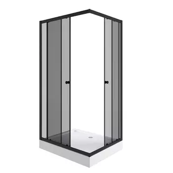 Душевой уголок Niagara Eco 120х80 NG-012-14QT стекло тонированное, профиль черный