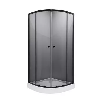 Душевой уголок Niagara Eco 80x80 NG-003-14T низкий поддон, стекло тонированное, профиль черный