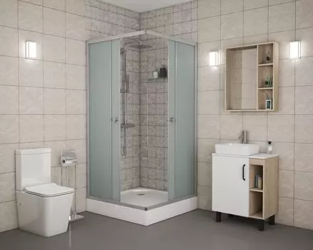 Душевой уголок Niagara Eco 80x80 NG-008-14Q матовое стекло, профиль хром, низкий поддон