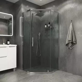 Душевой уголок Niagara Eco 98x98 NG-1010-14D стекло прозрачное, профиль хром глянцевый