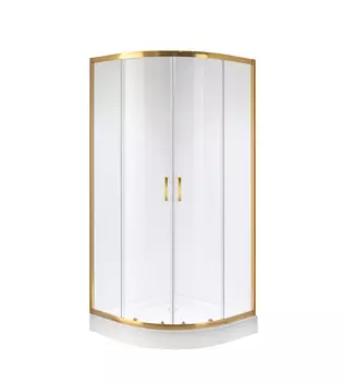 Душевой уголок Niagara Nova 100х100 NG-6407-08 GOLD стекло прозрачное, профиль золото