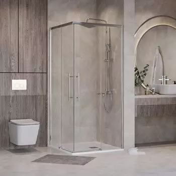 Душевой уголок Niagara Nova 100x100 NG-6630-34 стекло прозрачное, профиль хром, без поддона