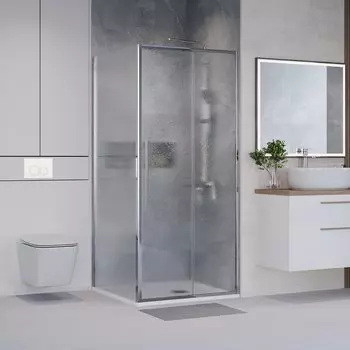 Душевой уголок Niagara Nova 110x80 NG-65-11CH-CH80-34 стекло шиншилла, профиль хром, без поддона