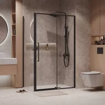 Душевой уголок Niagara Nova 110x90 NG-85-11AB-A90B-34 стекло прозрачное, профиль черный матовый, без поддона