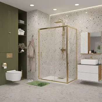 Душевой уголок Niagara Nova 120x110 NG-42-12AG-A110G стекло прозрачное, профиль золото