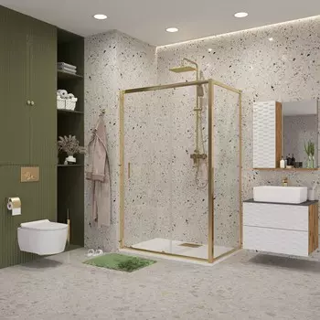 Душевой уголок Niagara Nova 120x80 NG-42-12AG-A80G стекло прозрачное, профиль золото