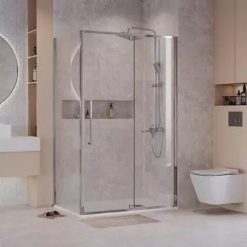 Душевой уголок Niagara Nova 120x80 NG-66-12A-A80-34 стекло прозрачное, профиль хром, без поддона