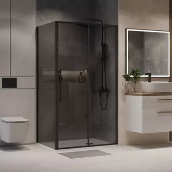 Душевой уголок Niagara Nova 140x90 NG-85-14TB-TB90-34 стекло тонированное, профиль черный матовый, без поддона