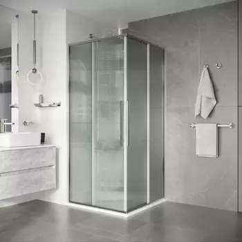 Душевой уголок Niagara Nova 80х80 NG-4622-34 стекло рифленое, профиль хром, без поддона